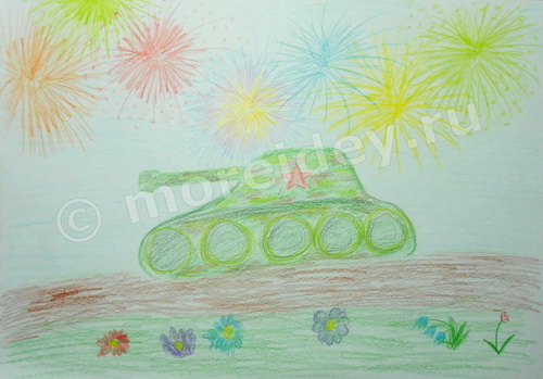 Детские рисунки ко Дню Победы (9 мая) или к 23 февраля