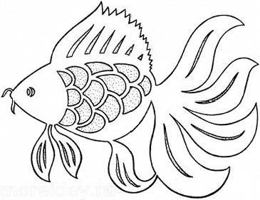 Схема вытынанки золотая рыбка