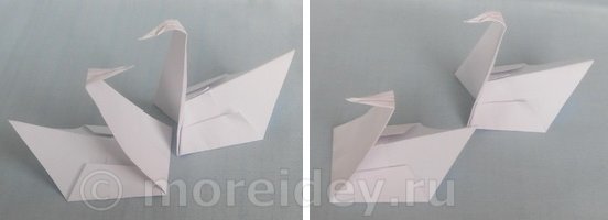Поделка оригами лебедь