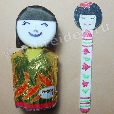 Японские игрушки: кукла кокэси (кокеши)