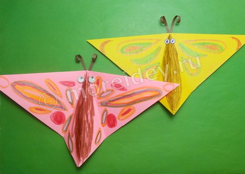 Поделка бабочка, машущая крыльями