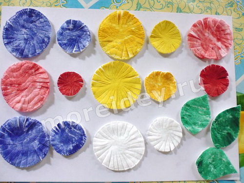 Цветы из ватных дисков мастер класс