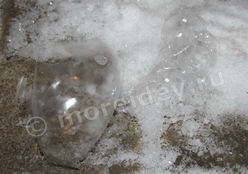 мыльные пузыри на морозе
