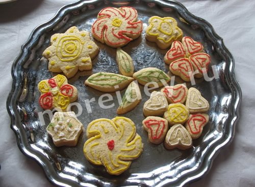 домашнее печенье в форме цветов