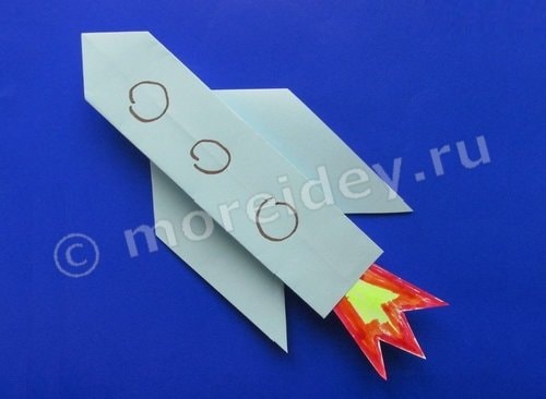 ракета из бумаги оригами